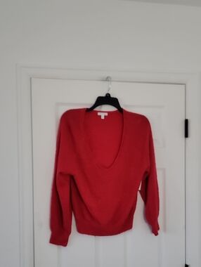Abound Cherry Red V-Neck Sweater